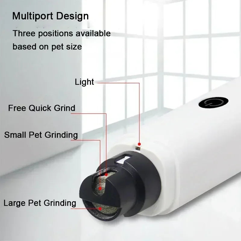 Quiet Pet Nail Grinder with LED Light